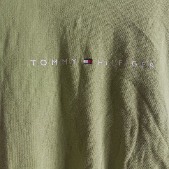 Vintage Tommy Hilfilger Womens Y2K Top Size 2XL Crew Neck Short Sleeve Green - Picture 3 of 7